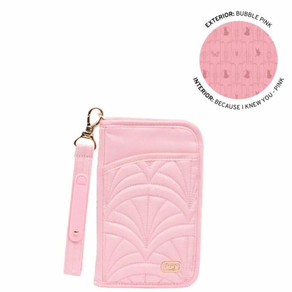 Lug Wicked x Lug Tandem Zip RFID Wallet Bubble Pink Soft Pastel